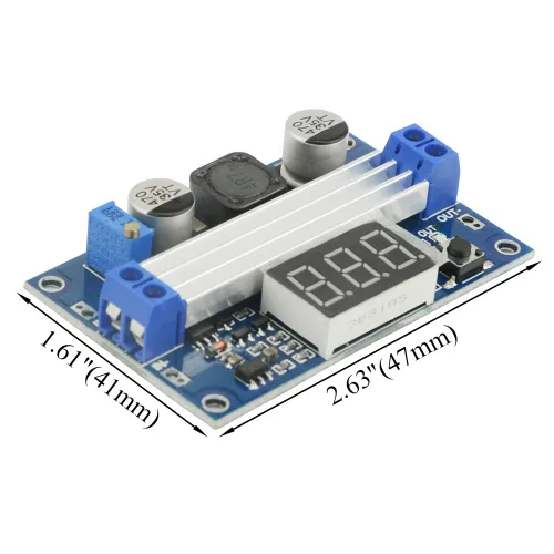 Vista 4 de Módulo regulador de refuerzo ajustable de alta potencia DC-DC Entrada 3.0 ~ 35V a salida 3.5 ~ 35 V 100 W con pantalla digital Voltímetro Voltaje