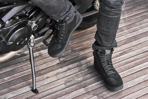 Vista 7 de SHIMA SX-2 Evo Botas de cuero ventiladas para motocicleta, para hombre, calle, verano, de ante, deportivas, sigilosas, para turismo, calzado