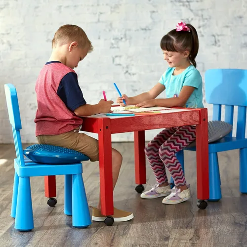 Vista 6 de Gaiam – cojín de equilibrio para niños, inflable Wobble Disco Cojín con silla sentado activo con Aguja para inflar