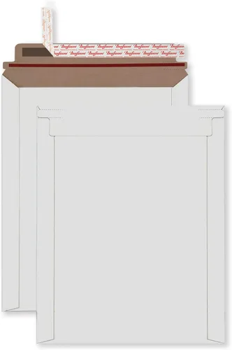 Vista 6 de Bonfasvo Paquete de 30 sobres rígidos de 6.25 x 8.25 pulgadas, color marrón, autosellados, planos, cartón kraft sin doblar, para despegar y sellar