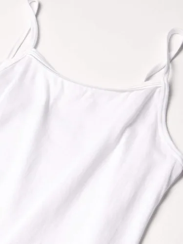 Vista 3 de Hanes Camisetas para niñas, camisetas Ultimate EcoSmart para niñas, color blanco, paquete de 4