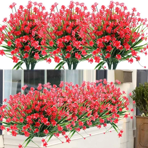 Vista 9 de Plantas y flores artificiales para exteriores, resistentes a los rayos UV