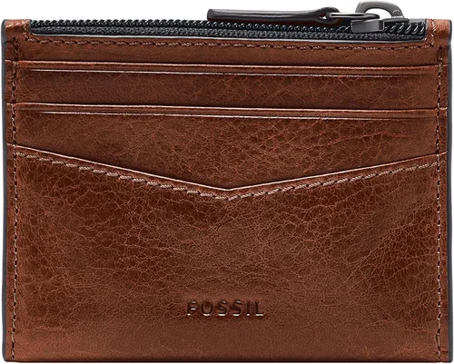 Vista 2 de Fossil Andrew - Cartera minimalista de piel con cremallera para hombre