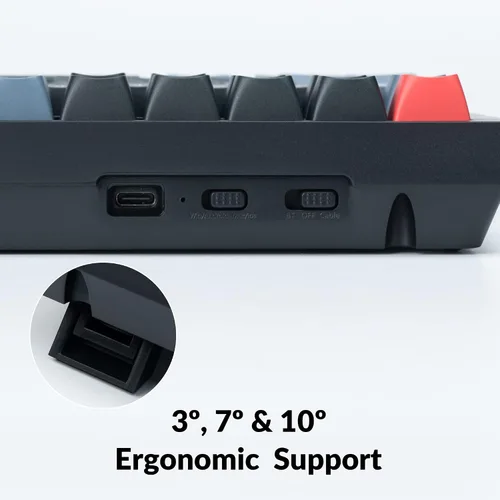 Vista 7 de Keychron Teclado mecánico personalizado K4 Pro con interruptor marrón K Pro intercambiable en caliente, QMK/VIA Macro programable Bluetooth