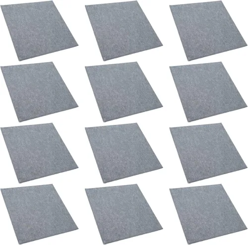 Vista 7 de 12Pcs Acoustic Panels, Polyester Fiber Sound Absorption Panel, Cutable Noise Reducing Foam for Rehearsal Rooms, Home Studio, Office and TV Wall with