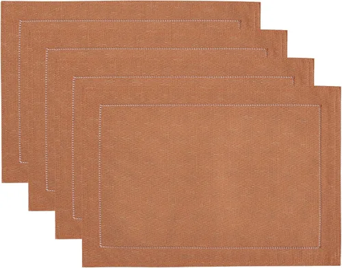 Vista 16 de Elrene Home Fashions Alison - Mantel de tela con diseño de bordado de ojo de buey y borde resistente a las arrugas, 132 x 70 cm, Rectangular