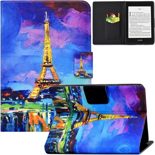Vista 14 de Funda para Kindle Paperwhite, ranuras para tarjetas ligeras y delgadas con funda de encendido y apagado automático para Amazon Kindle Paperwhite