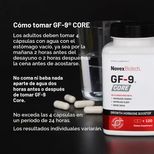 Vista 5 de GF9 Core Apoyo natural de HGH Envejecimiento saludable Rendimiento