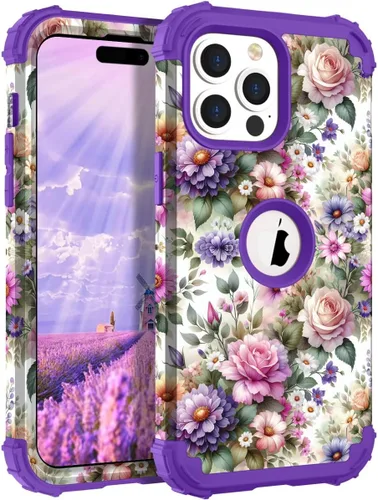 Vista 114 de Hocase Funda para iPhone SE 2022/2020, resistente a prueba de golpes, de plástico duro+goma de silicona, funda protectora híbrida para iPhone SE