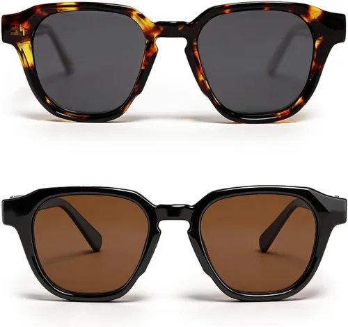 Vista 9 de VISOONE Luxury Retro Square Sunglasses Thick Frame Shades Men Women