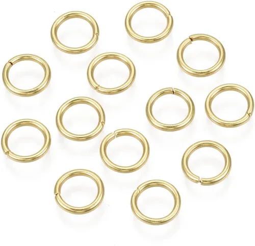 Vista 74 de HDSupplies 100 piezas - 4mm de argollas de acero inoxidable 304 de tono negro - Calibre 22 (espesor de 0.6mm)