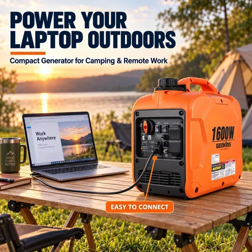 Vista 7 de Generador inversor portátil GK 1600W, bajo nivel de ruido para acampar, 26