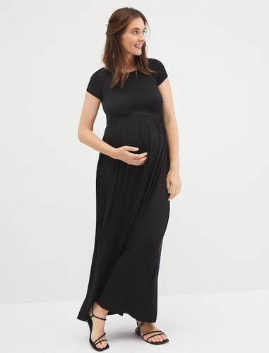 Vista 2 de Motherhood Maternity Vestido largo de maternidad para mujer, casual, sesión de fotos o baby shower