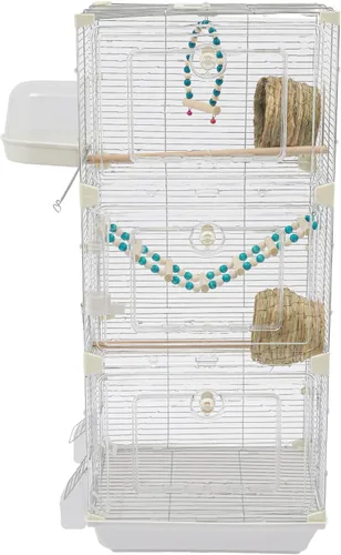 Vista 9 de Jaula de pájaro de metal,Jaulas grandes para periquitos para loro,Cockatiel Estilo-11