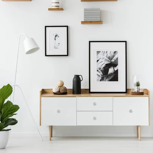 Vista 5 de Bememo Paquete de 100 pomos para gabinetes de cocina, asas redondas plateadas para cajones, aparadores y gabinetes, accesorios duraderos