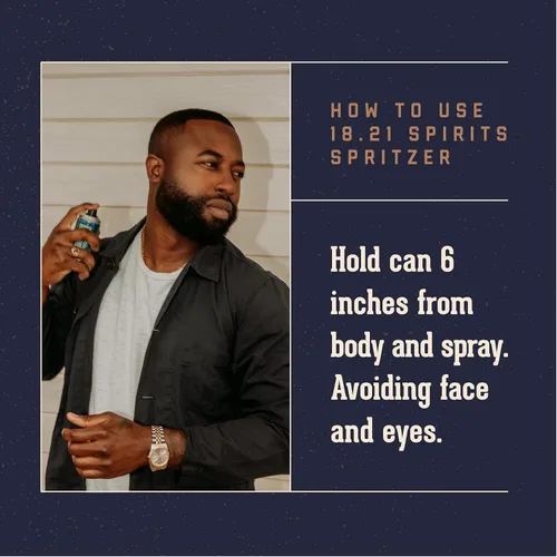 Vista 3 de 18.21 Man Made Men's Spirits Spritzer, 3.4 oz. - Spray corporal de larga duración con aromas masculinos - Regalos para él