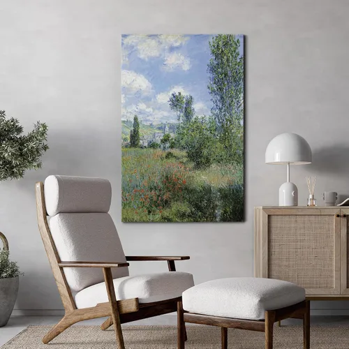 Vista 2 de wall26 Vista de Vetheuil por Claude Monet - Arte moderno impresionista - Arte en lienzo para el hogar, 24 x 36 pulgadas 40. Vista de Vetheuil
