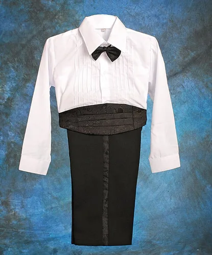 Vista 4 de Lito Angels Conjunto de 5 piezas de esmoquin clásico con cola para niños 001 011