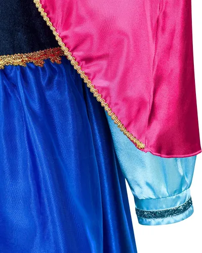 Vista 5 de Avady Girls Princess Costume for Frozen Anna with Wig Birthday Party Halloween Christmas Dress Up