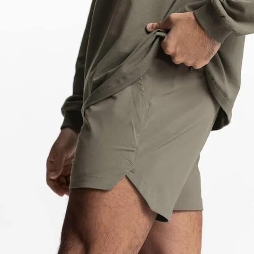Vista 3 de Pantalones cortos deportivos para correr para hombre, 5 pulgadas, para entrenamiento, gimnasio, tenis, secado rápido, para entrenamiento activo