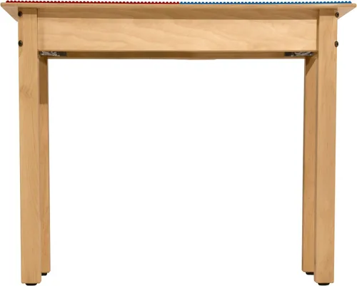 Vista 25 de Contender Time-2-Play - Mesa de madera contrachapada de abedul para niños, color azul y verde, compatible con Lego Montessori con estante para sala