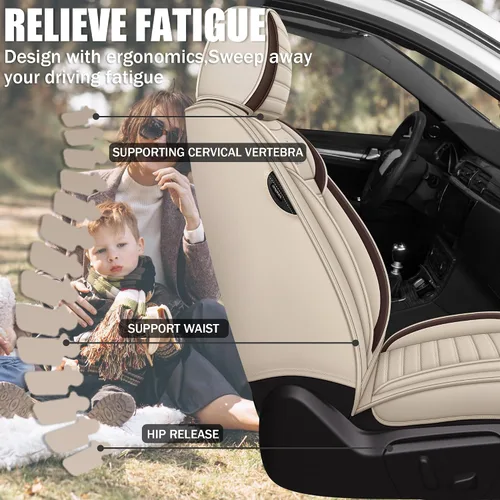 Vista 6 de Fundas de asiento para mini convertible 2009-2025, fundas de asiento de automóvil de cuero de alta calidad, impermeables, antideslizantes
