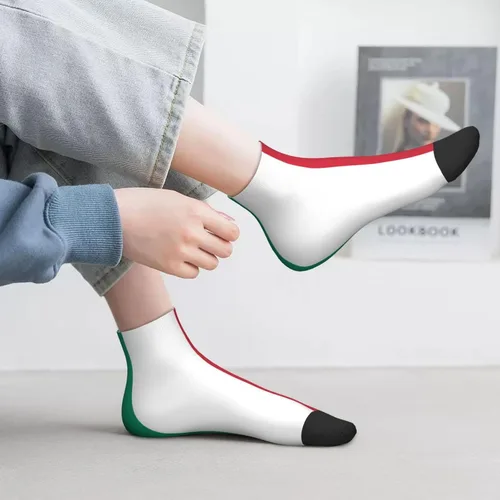 Vista 6 de Calcetines tobilleros con bandera italiana de verano, corte bajo, deportivos, cómodos, transpirables, casuales, para hombre y mujer, 2, 1 Negro