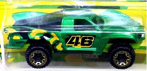 Vista 3 de Hot Wheels Serie Camión Camuflaje - DWF46 ~ Camión Baja 46 Verde Metálico ~ 7/8