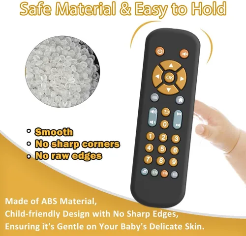 Vista 2 de Baby TV - Juguete de control remoto con luz y sonido realistas Baby TV Remote Control Toy with Music - English, French and Spanish 3 Language for