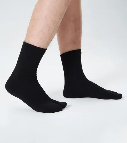Vista 4 de Calcetines Tabi Split Toe Geta de algodón absorbente para hombre, paquete de 4