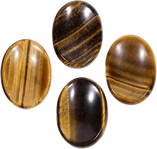 Vista 12 de SUNYIK Piedras de cristal pulido ovaladas para la preocupación del pulgar, piedra curativa de palma de bolsillo para aliviar la ansiedad