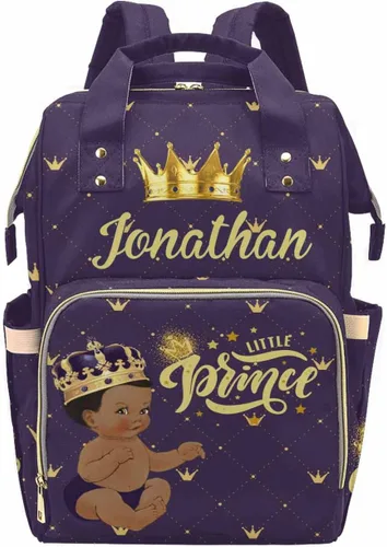 Vista 32 de Bolsa de pañales personalizada con purpurina brillante, color rosa, oro rosa, rubor, con nombre, bolsas de pañales de viaje, mochila casual