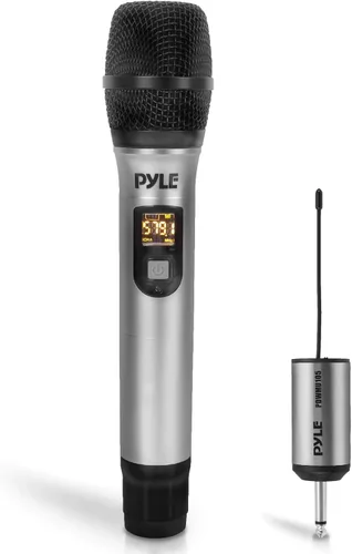 Vista 8 de Pyle Sistema de micrófono USB profesional, micrófono portátil dinámico de 16 canales con sonido claro de largo alcance, micrófono inalámbrico
