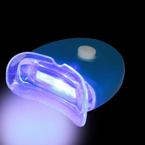 Vista 9 de Kit de blanqueamiento de dientes con luz LED, 10 jeringas de gel blanqueador de dientes de 0.11 onzas líquidas, blanqueador de dientes para uso