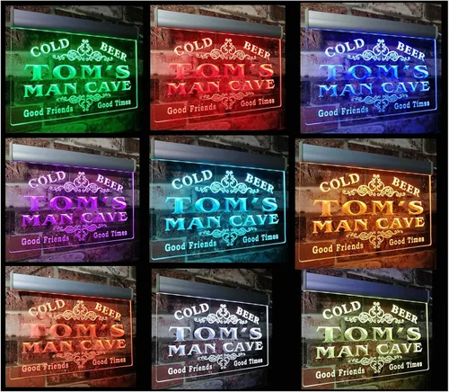 Vista 8 de ADVPRO x0154-tm Tom's Man Cave Beer Ale Bar Letrero de neón personalizado con nombre personalizado