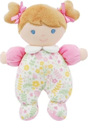 Vista 8 de June Garden 9" Mi primera muñeca Ava - Muñeca de bebé de felpa suave - Vestido rojo