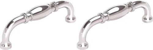 Vista 17 de Amerock Granby 3-3/4 pulgadas (96 mm) de centro a centro Bronce champán Tirador de gabinete - paquete de 10 unidades Champagne bronce