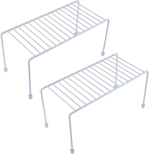 Vista 9 de Estantes de cocina, mini estante de almacenamiento para organización de gabinete, organizador de almacenamiento para cocina, refrigerador, gabinete