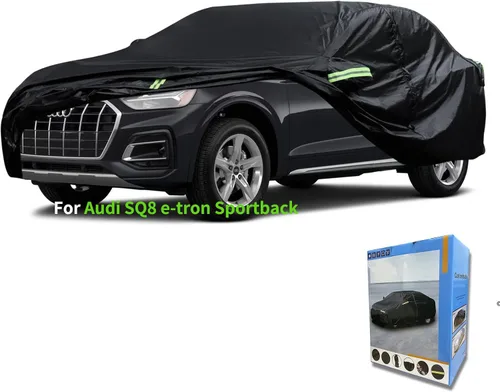 Vista 26 de Funda a medida para automóvil Audi, 7 capas de cubierta impermeable para automóvil para todo tipo de clima, para exteriores, cubierta completa