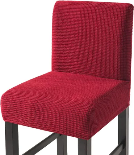 Vista 10 de Fundas para sillas de taburete, fundas elásticas para sillas de cocina, comedor, fundas para sillas de respaldo bajo con respaldo