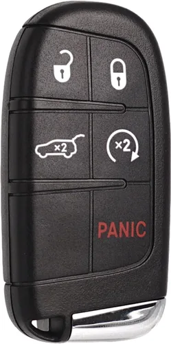 Vista 7 de SUPALAND Llave de mando a distancia para auto, reemplazo para Jeep Grand Cherokee 2014-2022 Dodge Durango, botón de inicio con 5 botones, control