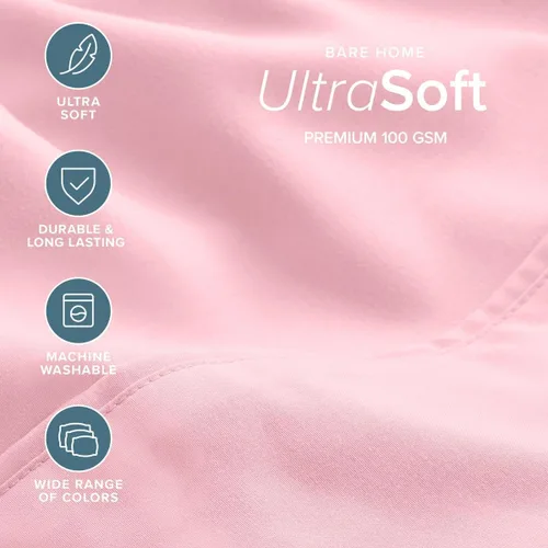 Vista 82 de Bare Home Sheet Set 1800 Ultra-Soft with 2 Pillowcases (Twin XL, Dark Blue)