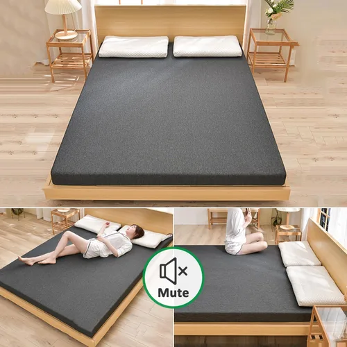 Vista 4 de Cubrecolchón de espuma viscoelástica de gel, protector de colchón refrescante, cubrecolchón de cama con infusión de gel con funda extraíble lavable