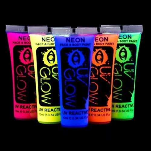 Vista 10 de Blacklight - Pintura facial y corporal de 0.34 onzas, fluorescente neón (0.34 onzas líquidas (paquete de 4))