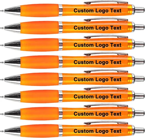 Vista 14 de Personalized Ballpoint Pens with Name for Events, Pink, 50 Pcs Custom Promotional Logo, Customized for Church, Wedding, Business, Reunion, Bank
