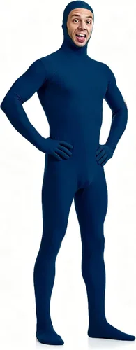 Vista 5 de VSVO Body completo Zentai de cara abierta de elastano para adultos y niños Verde militar
