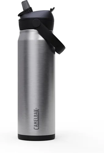 Vista 38 de CamelBak - Thrive - Botella de agua con tapa y pajilla, 20 onzas - Aislante de acero inoxidable, color negro