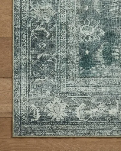 Vista 9 de Loloi Magnolia Home de Joanna Gaines, Colección Banks BAN-03 Azul/Laguna, 2 pies 3 pulgadas x 3 pies 9 pulgadas, altura de pelo de.13 pulgadas