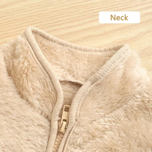 Vista 5 de Happy Cherry Chaleco de forro polar para niños, chaqueta sin mangas de invierno cálido con cremallera 2-8T