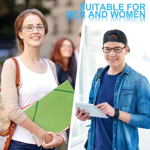 Vista 2 de URAQT Lentes de luz azul para mujeres y hombres, lentes de bloqueo de luz azul, lentes de lectura para computadora y juegos, lentes transparentes